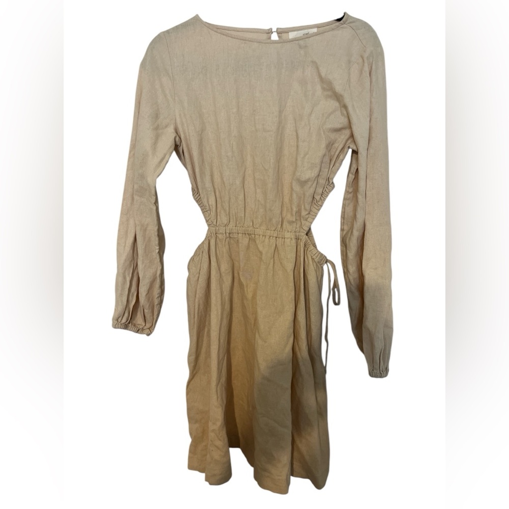 Universal Thread Chic Beige Long Sleeve Dress - image 4